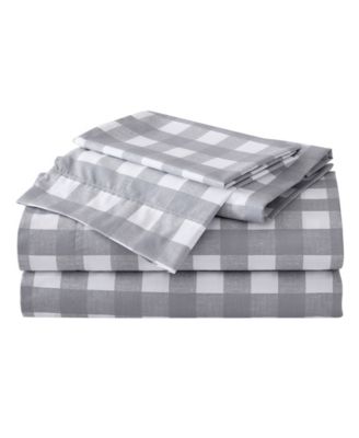 Printed 200-Thread Count Cotton Percale 4-Pc. Sheet Set, King