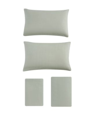 Solid 100% Cotton Brushed Flannel 4-Pc. Sheet Set, Queen