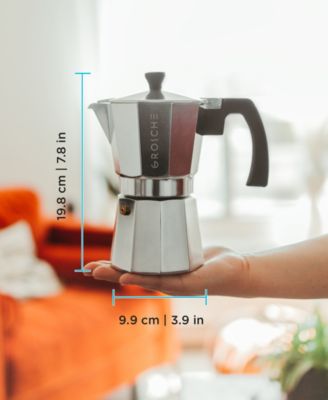 Milano Stovetop Espresso Maker Moka Pot 6 Espresso Cup Size 9.3 oz