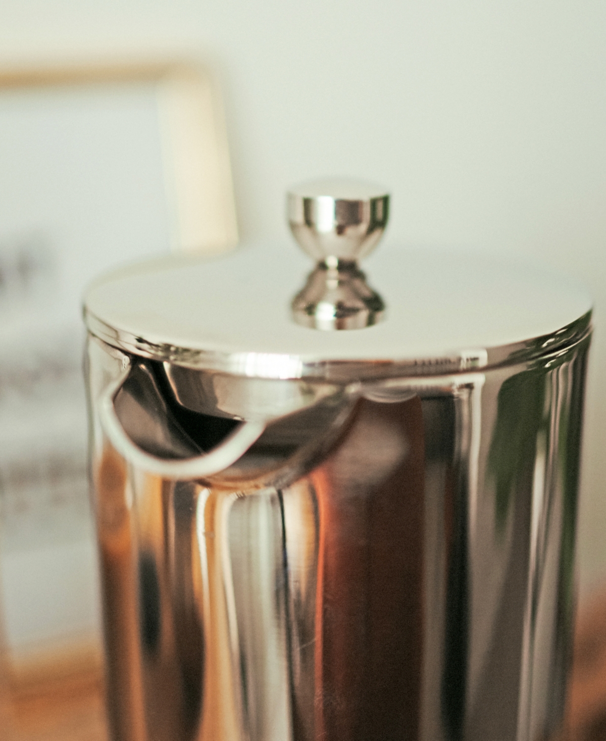 Grosche Dublin Stainless Steel Double Wall Insulated French Press, 34 fl oz Capacity - Silver-Tone