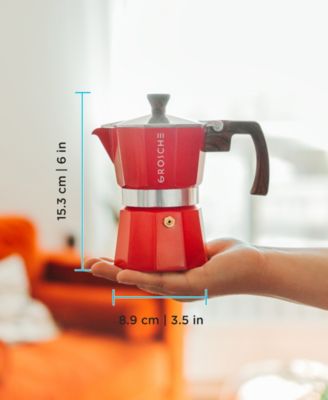 Milano Stovetop Espresso Maker Moka Pot 3 Espresso Cup Size 5 oz