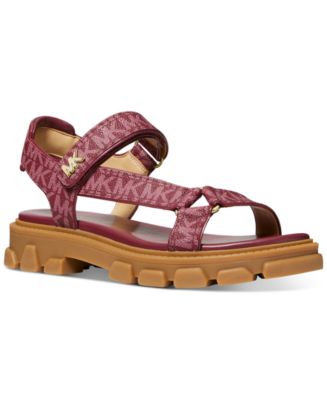 women's ridley lug sole logo flat sandals