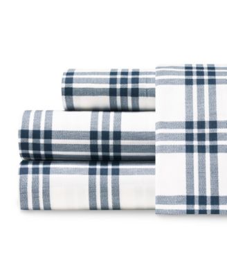 Printed 100% Cotton Percale 3-Pc. Sheet Set, Twin XL