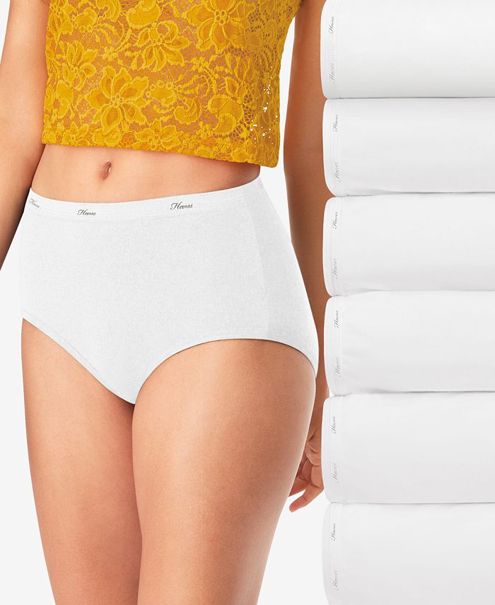 Hanes Women's 6-Pk. Cool Comfort™ Cotton Brief Underwear PP40WH