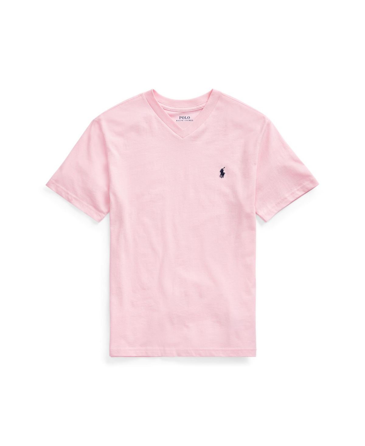 Shop Polo Ralph Lauren Big Boys Cotton Jersey V-neck T-shirt In Carmel Pink