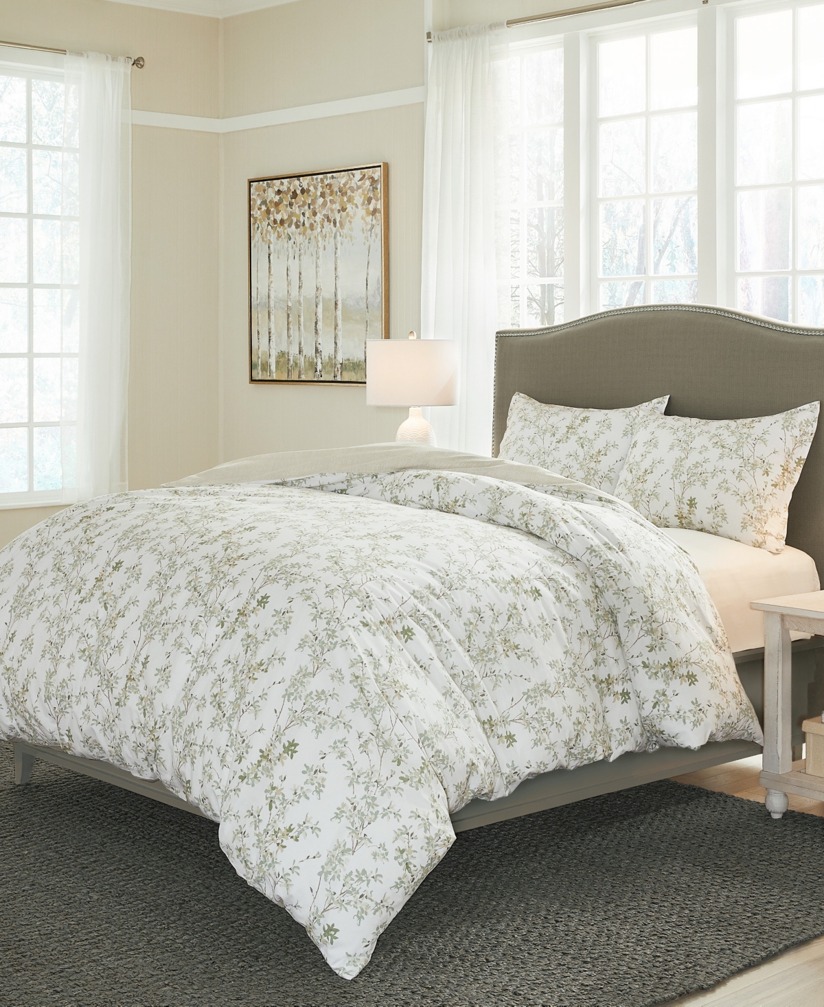 Laura Ashley Lindy Cotton Reversible -Pc. Duvet Cover Set