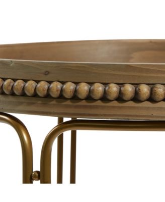 Wood Contemporary Accent Table Set, 2 Piece