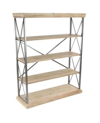 Wood Industrial Shelving Unit - Macy's