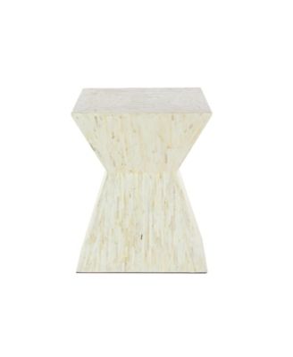 Mussel Shells and Wood Contemporary Accent Table
