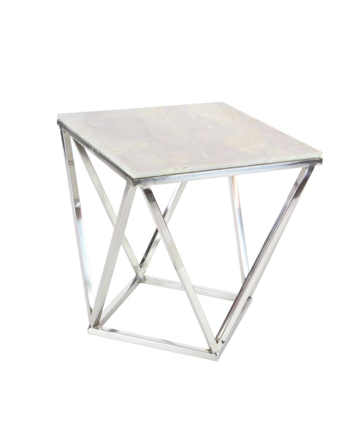Modern Accent Table - Silver-Tone