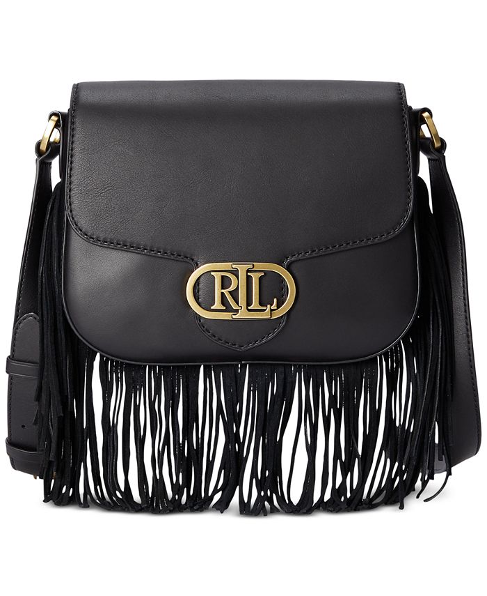 Lauren Ralph Lauren Addie Leather Fringe Crossbody & Reviews - Handbags &  Accessories - Macy's