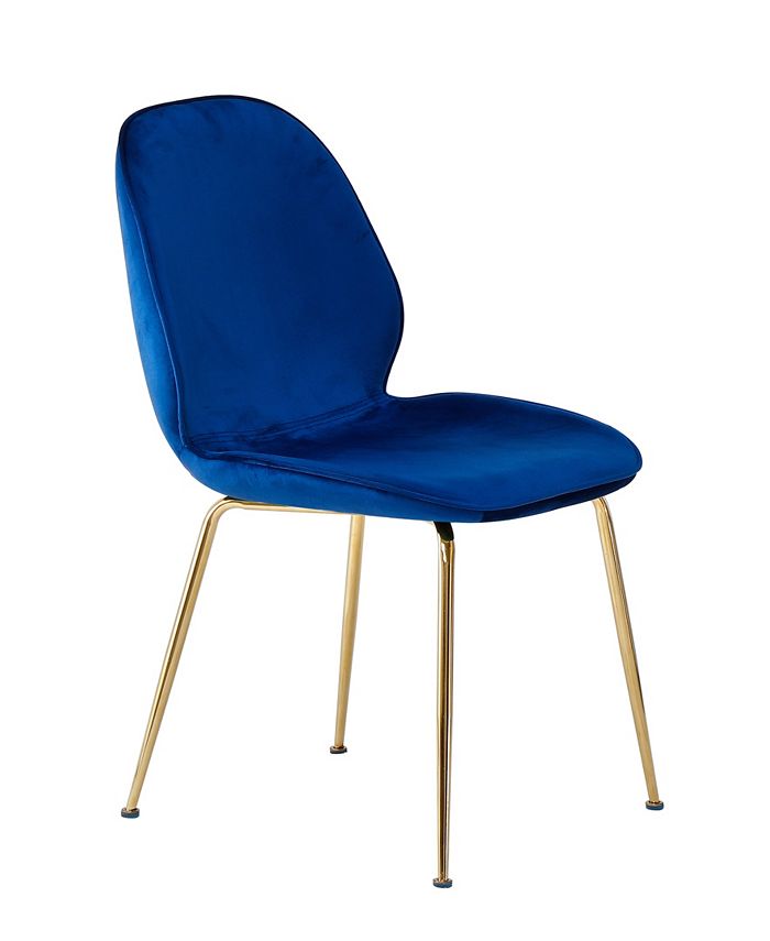 Best Master Furniture Franklin Velvet Mid Century Upholstered Side