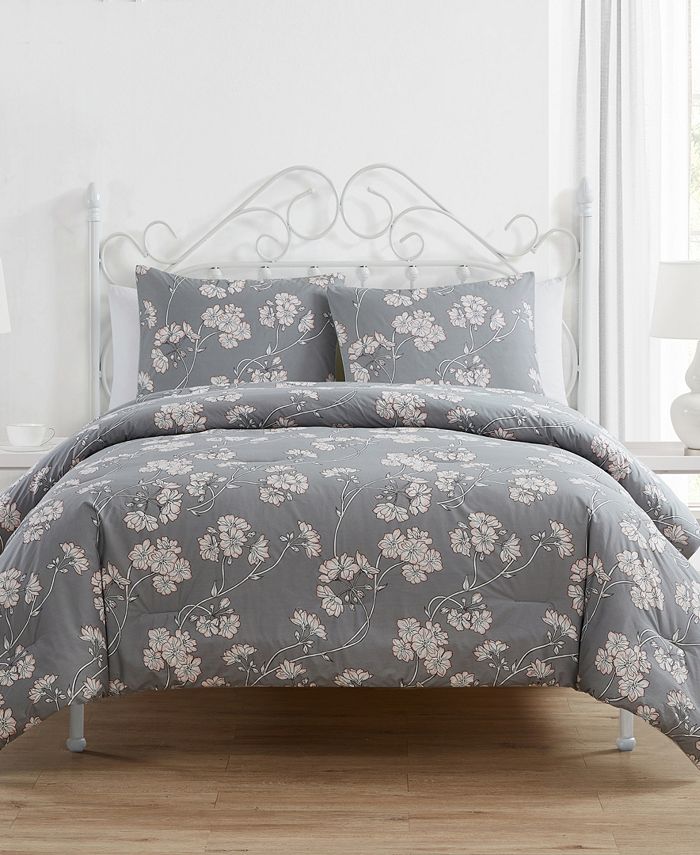 Tahari Home Gable Floral 3 Piece Comforter Set, King Macy's