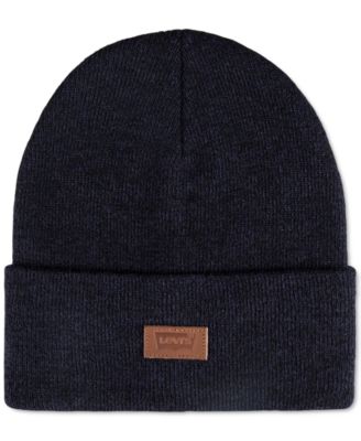 Levi’s All Season Comfy Leather Logo Patch Hero Beanie