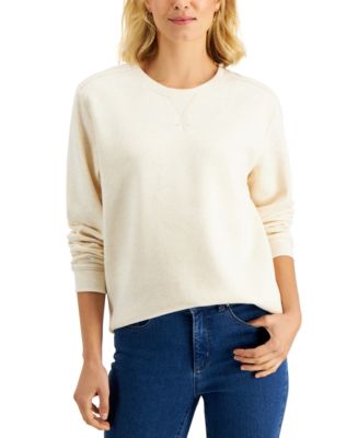 Karen Scott Fleece Sweatshirt, Created for Macy's & Reviews - Tops ...