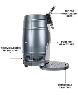 Koolatron Mini Beer Keg Cooler with Dual Taps, 5 L