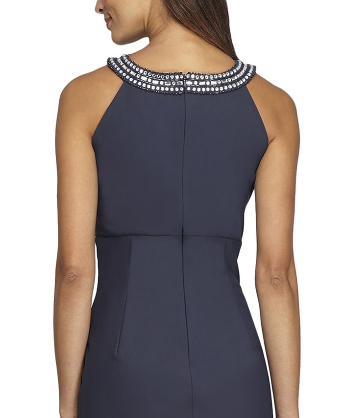 Alex Evenings Embellished Neck Sheath Dress Macy s