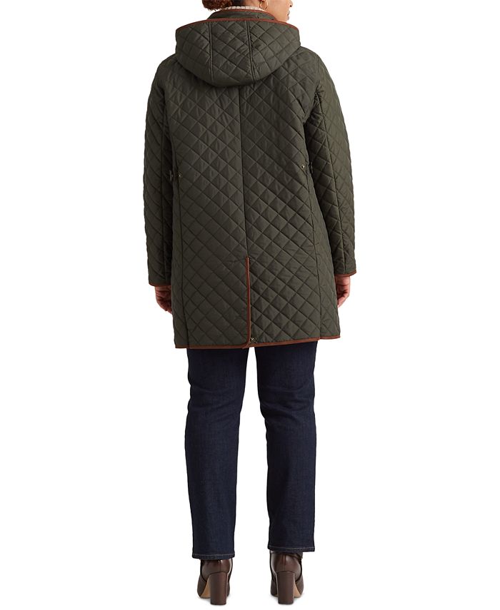 Lauren Ralph Lauren Plus Size Quilted Hooded Coat, Created for Macy's