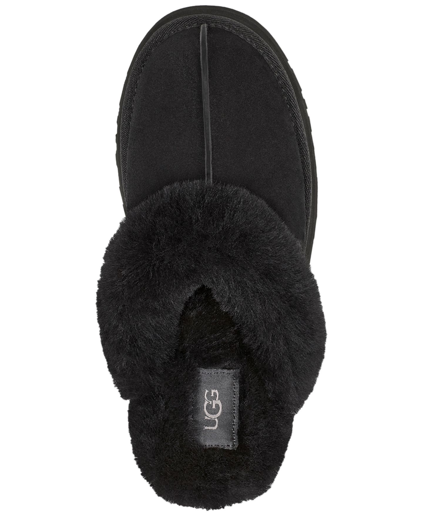 Женские тапочки UGG Disquette Slip-On Clog Slippers, цвет: Чёрный — фото 4