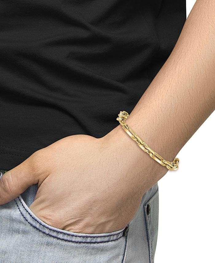 EFFY Collection EFFY® Men's Open Link Bracelet in 14k GoldPlated