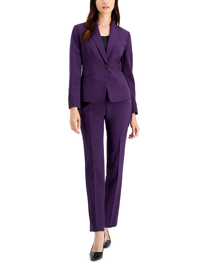 Le Suit One-Button Pantsuit, Regular & Petite Sizes - Macy's