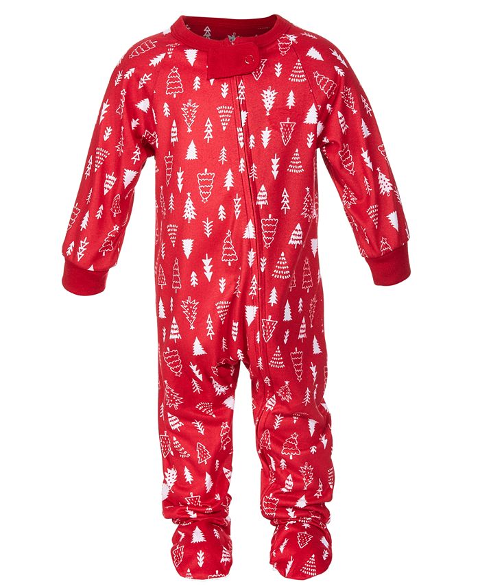 Family Pajamas Matching Baby Merry Trees Footed Family Pajama, Created