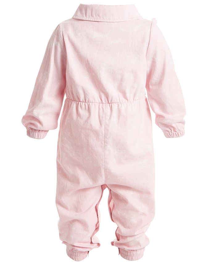 First Impressions Baby Girls Cotton Denim Boiler Suit, Created for Macy