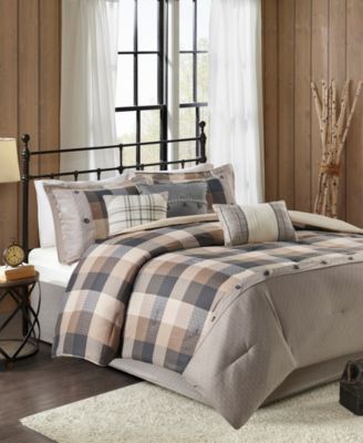 Ridge Herringbone 7-Pc. Comforter Set, Queen