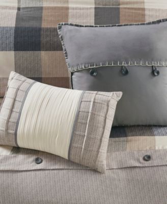 Ridge Herringbone 7-Pc. Comforter Set, Queen