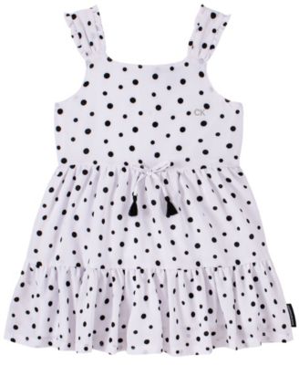 Little Girls Crepe Polka-Dot Dress