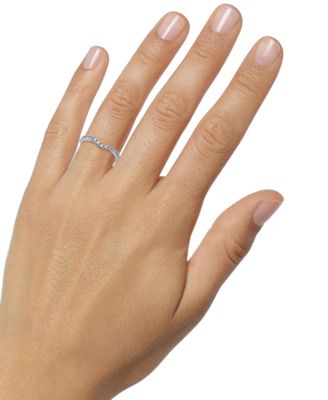 Diamond Curved Anniversary Ring (1/3 ct. t.w.) in 14k White Gold