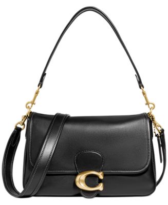 COACH Leather Covered C Closure Pillow Tabby Shoulder Bag 18, Black, One  Size : : Fashion