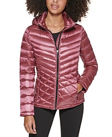 Women's Hooded Packable Shine Down Puffer Coat, Created for Macy's