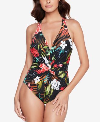 macy's women's one piece swimsuits