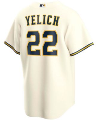 Men's Christian Yelich Cream Milwaukee Brewers Alternate Replica Player Jersey