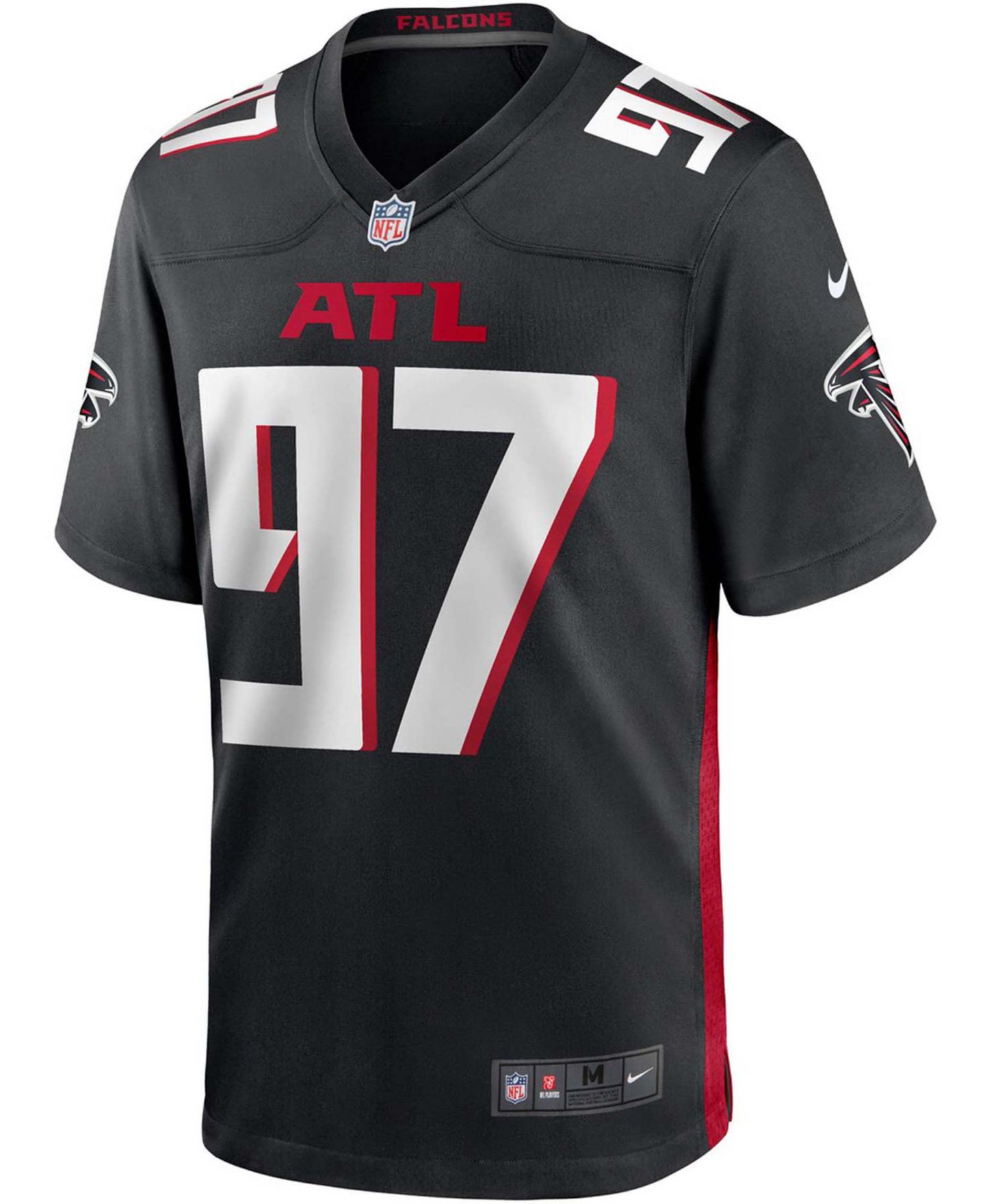Мужской топ Nike Grady Jarrett Black Atlanta Falcons Game Jersey — фото 3