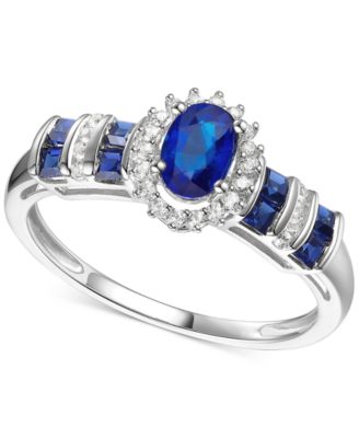 Macy's - Sapphire (1 ct. t.w.) & Diamond (1/8 ct. t.w.) Ring (Also in Emerald & Ruby)