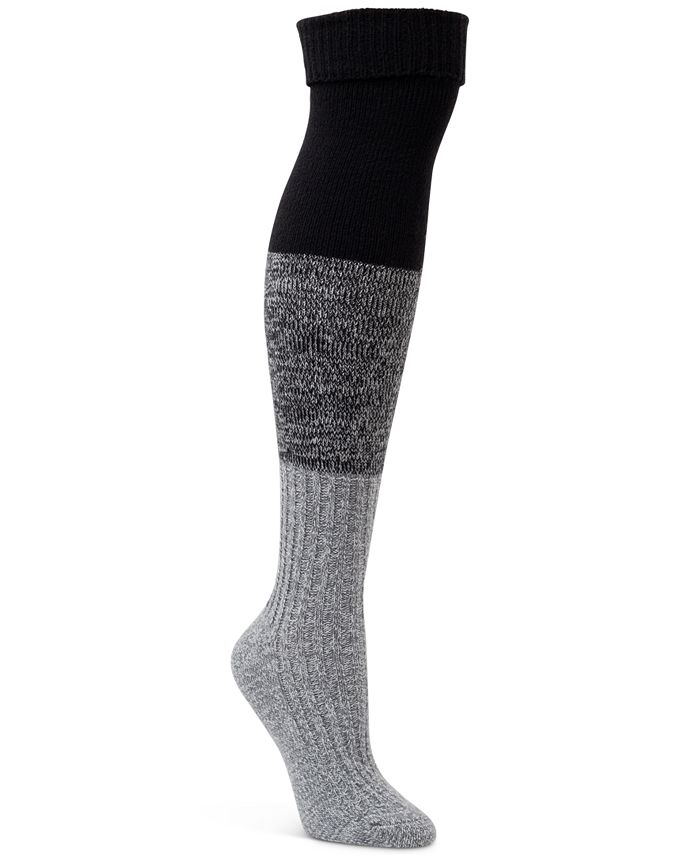 Cuddl Duds Colorblocked Over-The-Knee Socks - Macy's
