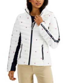 Heart-Logo Hooded Puffer Jacket