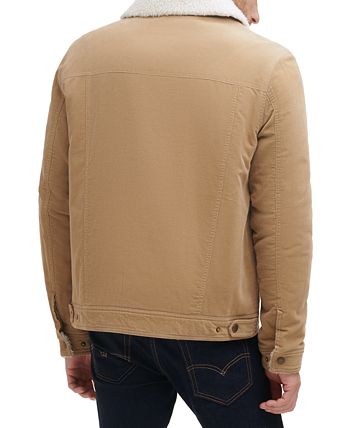 GUESS - Corduroy Bomber Jacket with Sherpa Collar