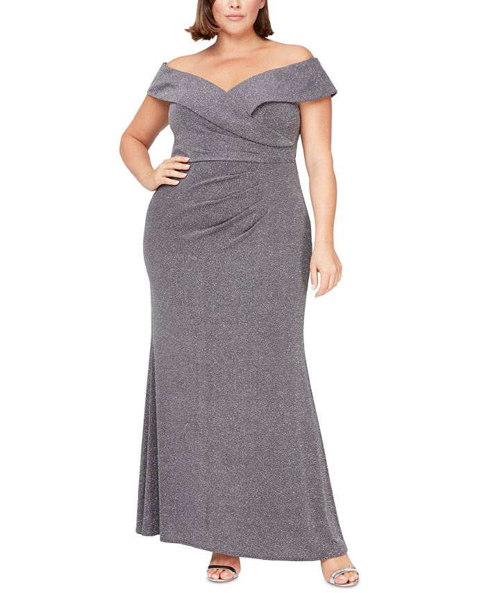 Alex Evenings Plus Size Metallic Gown Macy s