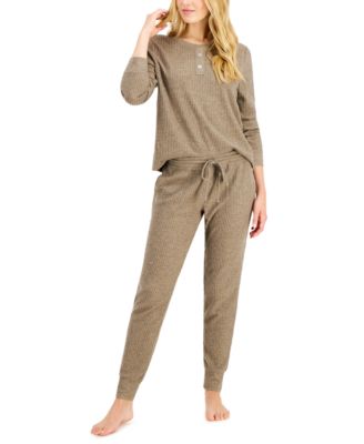 Photo 1 of SIZE S Alfani Thermal Henley Pajama Set, 