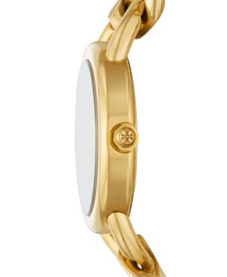Tory Burch Women's Gold-Tone Stainless Steel Link Bracelet Watch 32mm