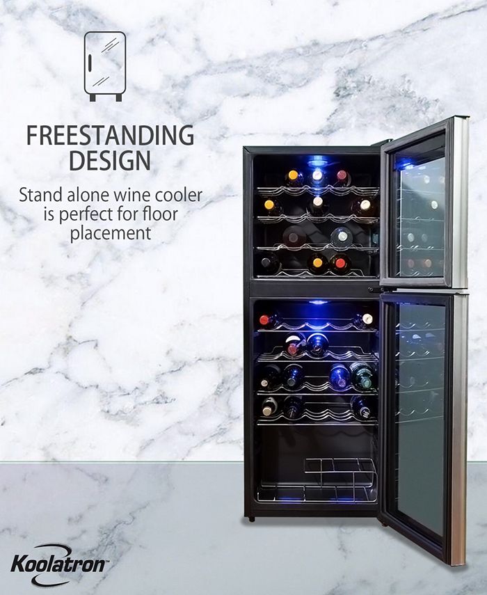 Koolatron Elite Series 45 Bottle Dual Zone Wine Cooler, 4.8' Cubic Macy's