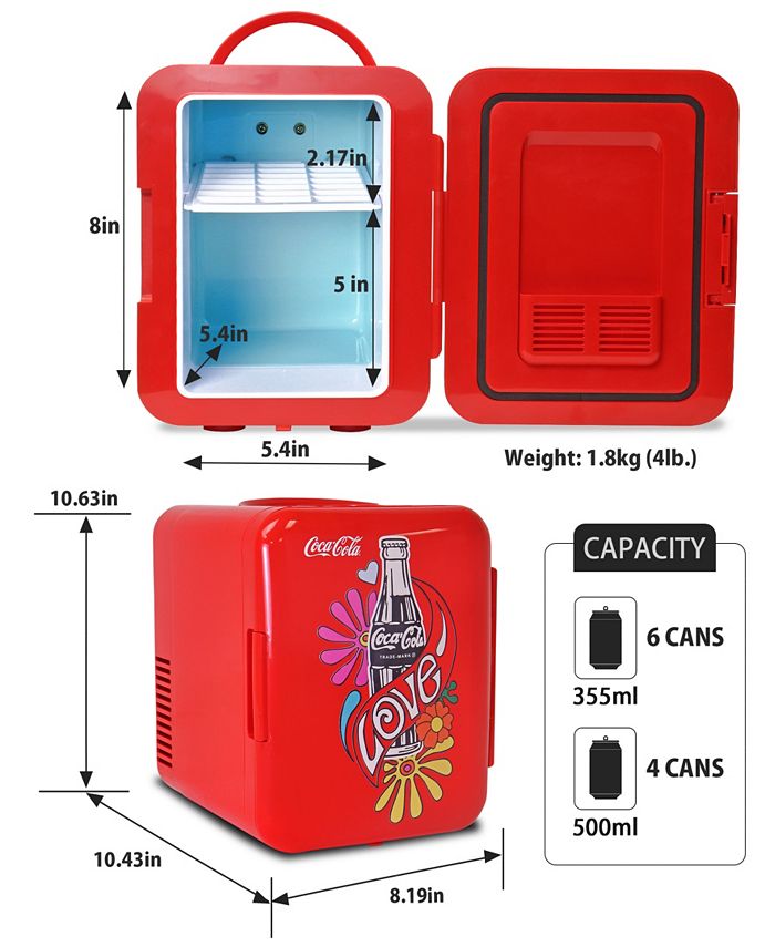 CocaCola Love 1971 Series Portable 6 Can Thermoelectric Mini Fridge Macy's