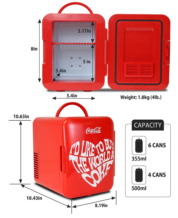 CocaCola World 1971 Series Portable 6 Can Thermoelectric Mini Fridge Macy's