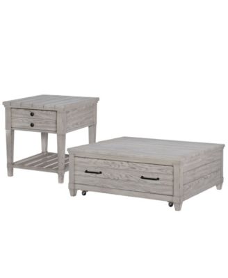 Belhaven Cocktail Table with Lift Top Storage and 1 Drawer End Table