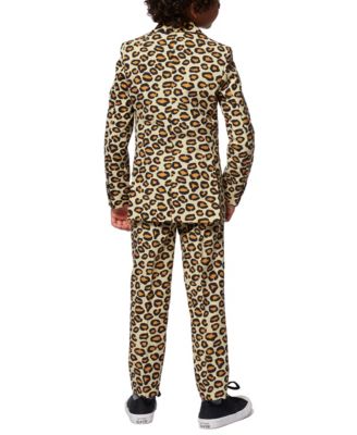 Toddler and Little Boys 3-Piece The Jag Animal Print Suit Set Including Blazer, Pants and Clip-On-Tie