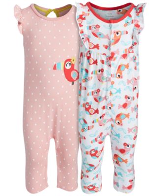 Koala Baby - Baby Girls 2-Pc. Toucan Romper Set