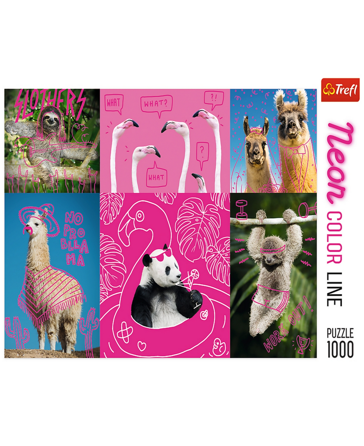 Shop Trefl Jigsaw Puzzle Crazy Animals, 1000 Pieces In Multicolor
